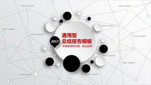 Schwarzgraue Micro-Stereo-Arbeitsbericht-PPT-Vorlage