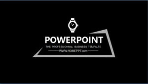 Black simple fashion PPT template free download