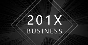 Black simple flat business PPT template, simple PPT template download