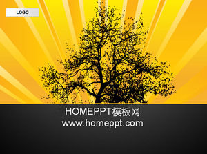 Árvores fundo preto da arte da ilustração modelos de ppt