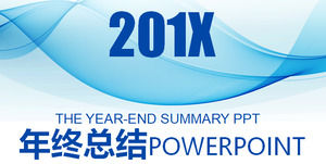 Mavi soyut eğri arka plan iş özet planı PPT şablonu