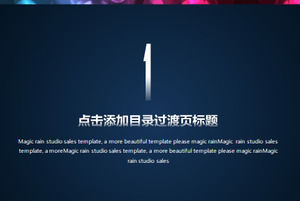 Blu e nero con micro-stereo sintesi di lavoro grafico PPT Daquan