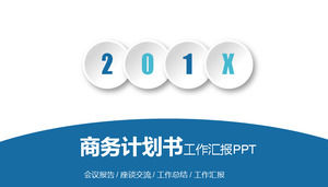 Plan de travail concis bleu Modèle PPT, plan de travail Téléchargement PPT