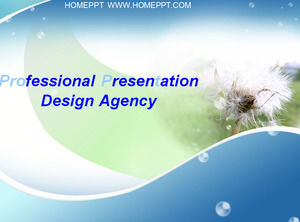 الأزرق الهندباء يطير PPT قالب تحميل