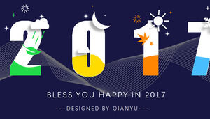 蓝色欧美时尚创意PPT模板