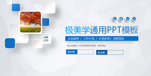 Mavi zarif dinamik mikro stereo iş özeti PPT şablon ücretsiz indir