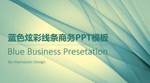 藍色幻想條紋通用幻燈片模板