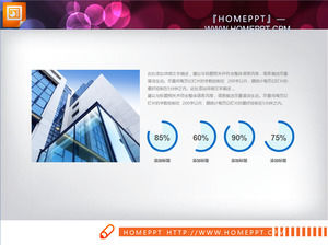 Blu appiattita Universal Business PPT Charts gratis Download