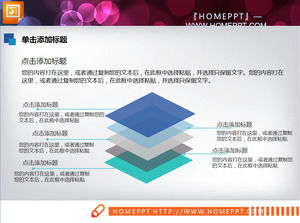 ブルー平坦化作業の要約レポートPPTチャート