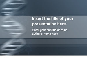 Cinza-azul DNA de dupla hélice - Ciência e Tecnologia PPT temporário