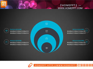 藍灰色雙色簡單平坦PPT圖表包下載