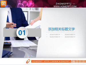 Mavi Gri basık İş PowerPoint Grafikler Free Download