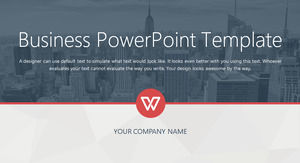 푸른 회색 도시 건축 배경에 대 한 유럽과 미국 비즈니스 PPT 템플릿을 평평 하 게합니다.