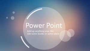 Mavi iOS stili basit PPT şablonu