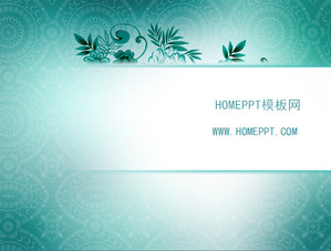 蓝色图案背景艺术PPT模板下载