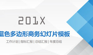 Blue Polygonal Background Universal Business PPT Template Unduh Gratis, Polygon PPT Template Unduh