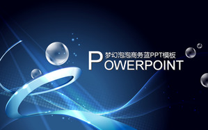 kurva spiral biru dan latar belakang bisnis gelembung geser Template free download;