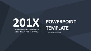 Fundo azul do polígono estável PPT template download grátis