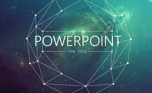 Blue starry background beautiful style technology PPT template