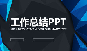 Mavi Stereo Çokgen Arka Plan Çalışması Özet PPT Şablonu