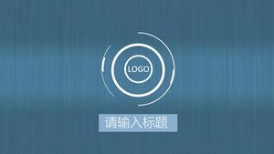 Синяя текстура матового простого шаблона PPT