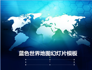 Modello blu mondo mappa sfondo di affari presentazione scaricare