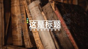 Buch Retro-Bücher der alten Bücher PPT-Vorlage