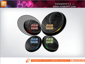 Brilliant negru PPT organigramă