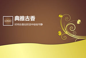 Brown antique elegant ppt template