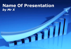 商业图表Shwoing增长的PowerPoint模板