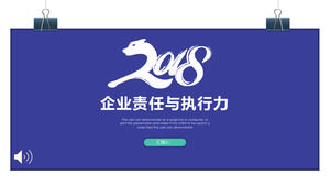 Cours de formation aux entreprises commerciales Modèle de responsabilité PPT pour la responsabilité d'entreprise et l'exécution