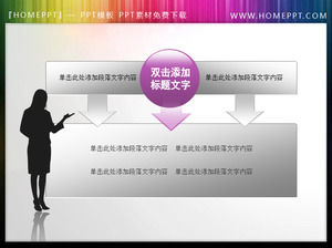 Business Women Descrição Texto material de Box PPT