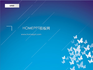 Modelo de mariposa fondo arte plantilla PPT descarga