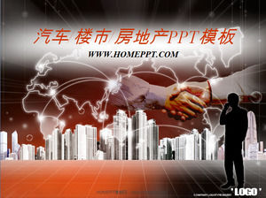 Araba mülkiyet arka plan gayrimenkul PowerPoint şablonu indir