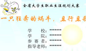 Career Planning Competition PPT Award Winning Works