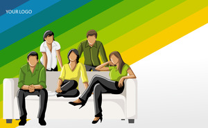 만화 비즈니스 팀 협력 파워 포인트 템플릿 다운로드