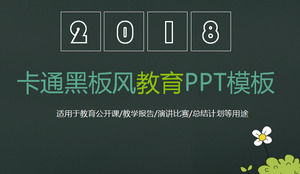 Template pendidikan pendidikan karakter kartun dan papan tulis