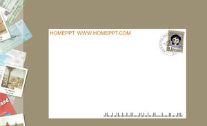 Dos desenhos animados cartões postais PPT modelo de download