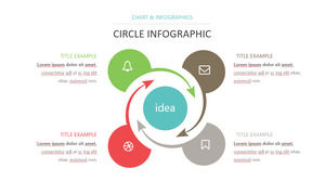 Centripetal Rotating Arrow Aggregation PPT Chart