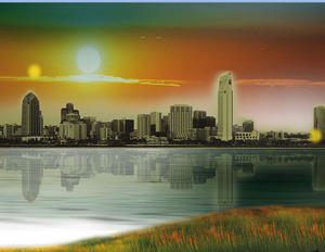 Chaoyang under the city PPT template download