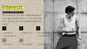 Cloth personality resume slide template