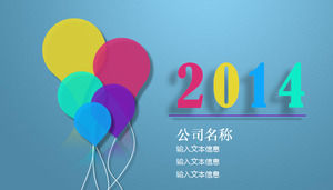 Warna desain datar laporan kerja segar kecil ppt template yang indah