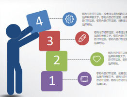 ธุรกิจกราฟฟิคแบนสี PowerPoint ดาวน์โหลดแพ็คเกจ