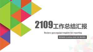 Цветная мозаика треугольник универсальный шаблон PPT