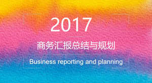 Culoare satin origami stil rezumat raport rezumat și de planificare PPT șablon