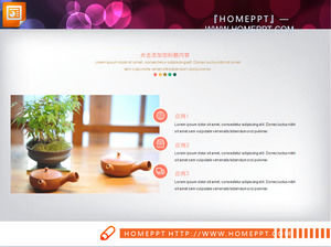 Farbe kleine frische Papier Verteidigung PPT-Chart