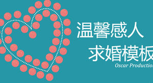 Kolorowa i ciepła romantyczna propozycja małżeństwa o miłości szablon PPT