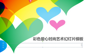Renkli Aşk Arkaplan Moda Sanat Slayt Şablon