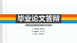 Template PPT pertahanan tesis minimalis berwarna-warni