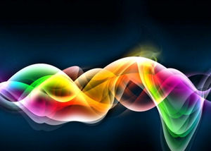 Colorful Multiple Glowing Lines powerpoint template